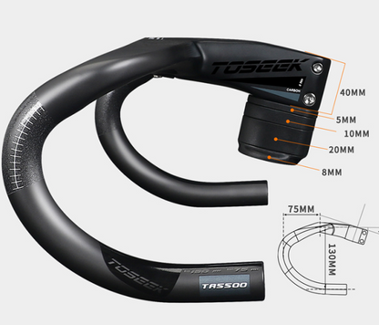 Manillar Integrado TOSEEK TR5500 en Carbono – Ruta