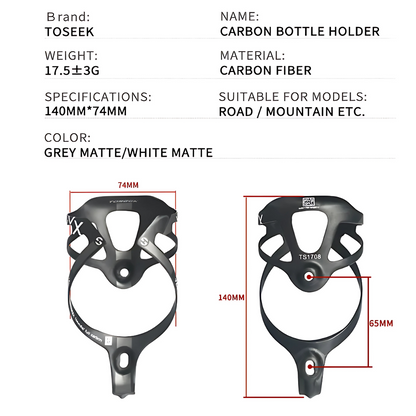 Portabotellas TOSEEK de Fibra de Carbono